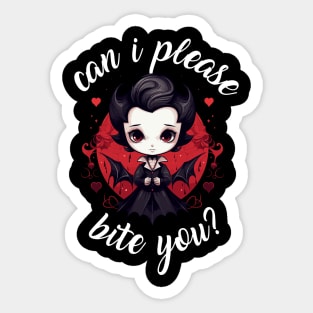 Can i please bite you? Sticker